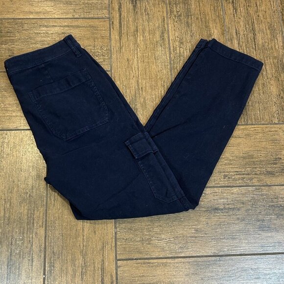 J Crew Navy Blue Cargo Ankle Pants Size 27T - Picture 10 of 10